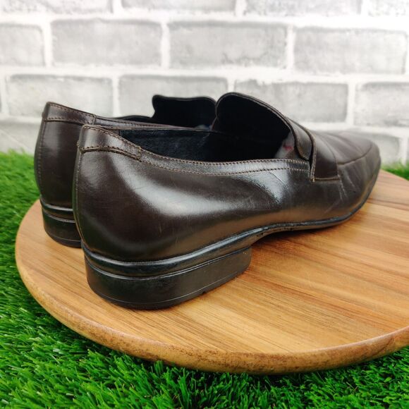 To Boot New York Adam Derrick Dark Brown Penny Loafers Leather Italy Men’s 9.5 main image 8